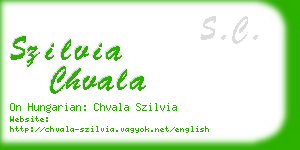 szilvia chvala business card